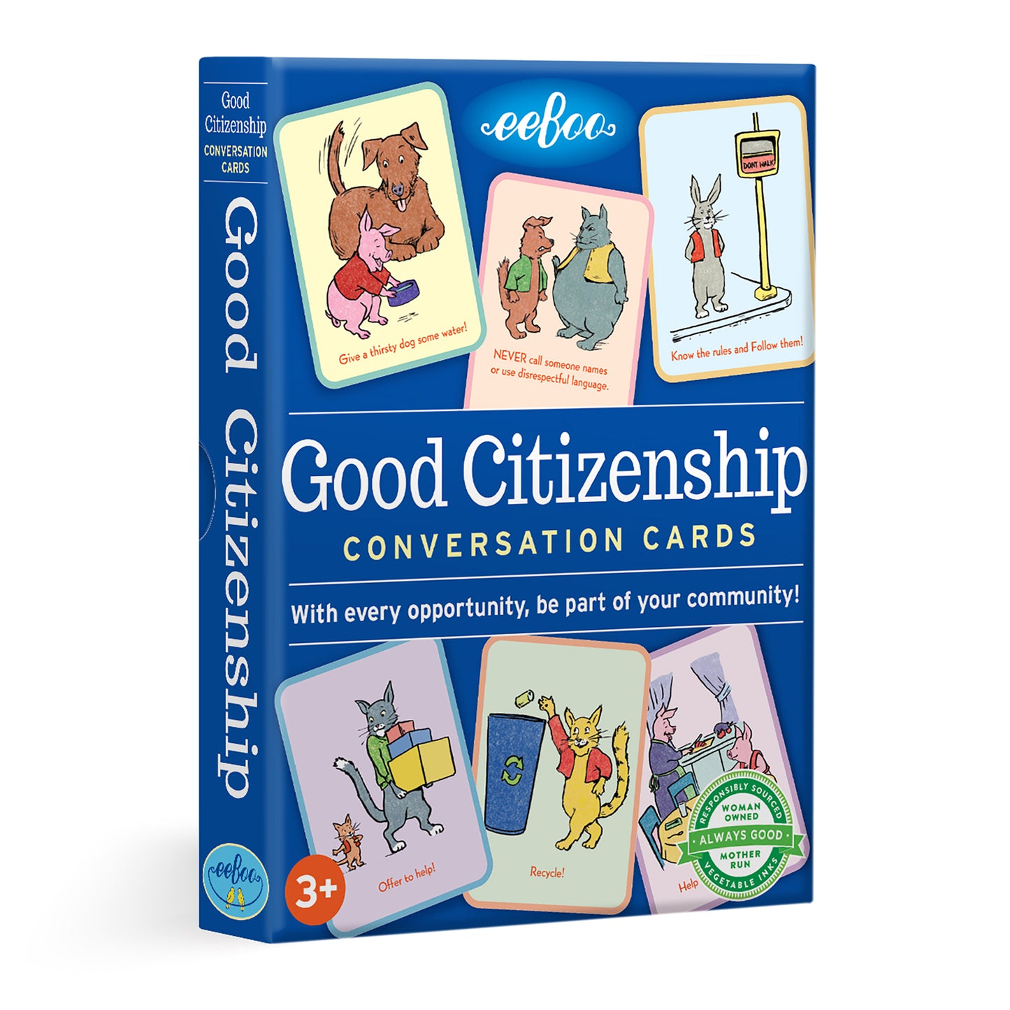 Good Citizenship Conversation Flash Cards by eeBoo for Kids Ages 3+