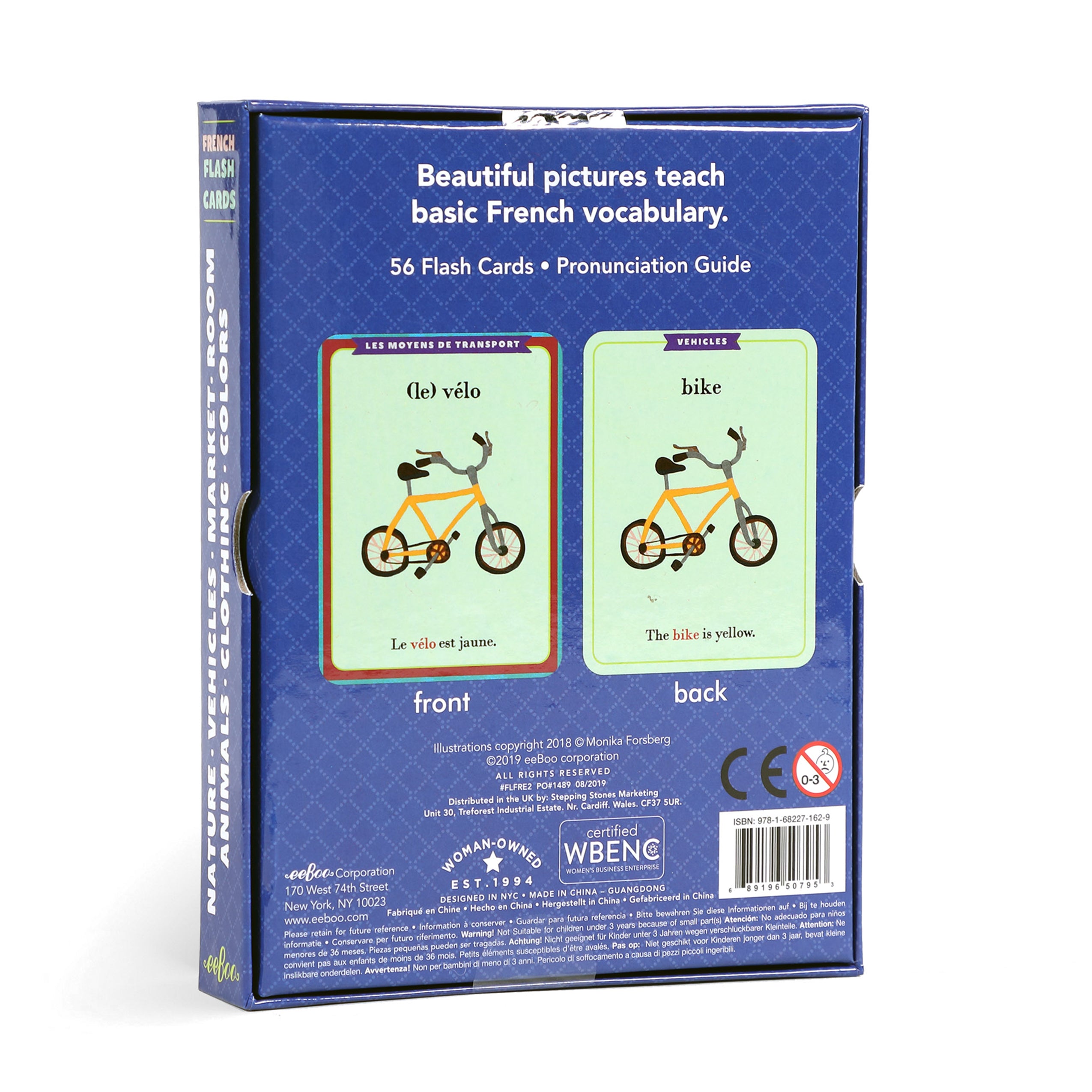 French Vocabulary Flash Cards for Language Learning eeBoo for Kids 4+