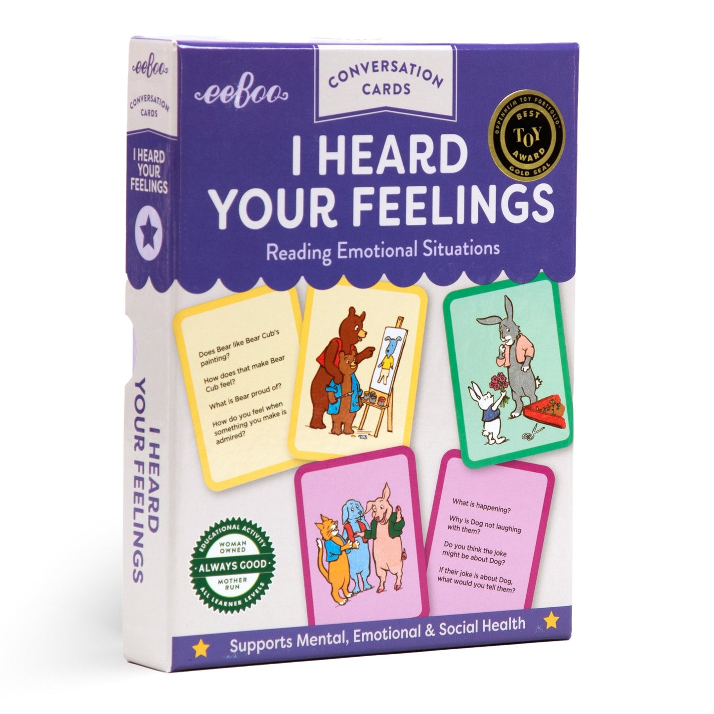 I Heard Your Feelings Social Emotional Flash Cards by eeBoo for kids 3+ | Special Needs Adaptable