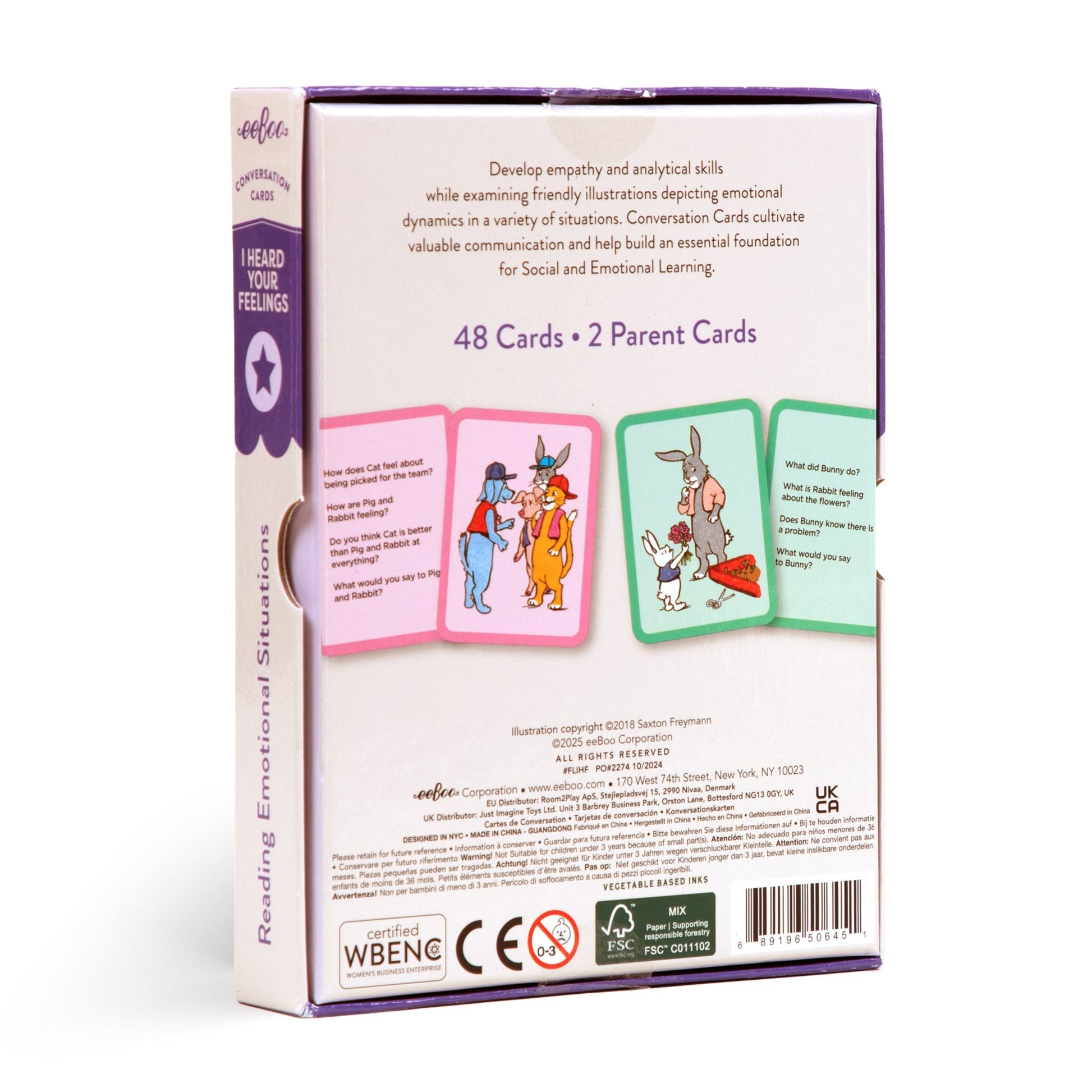 I Heard Your Feelings Social Emotional Flash Cards by eeBoo for kids 3+ | Special Needs Adaptable