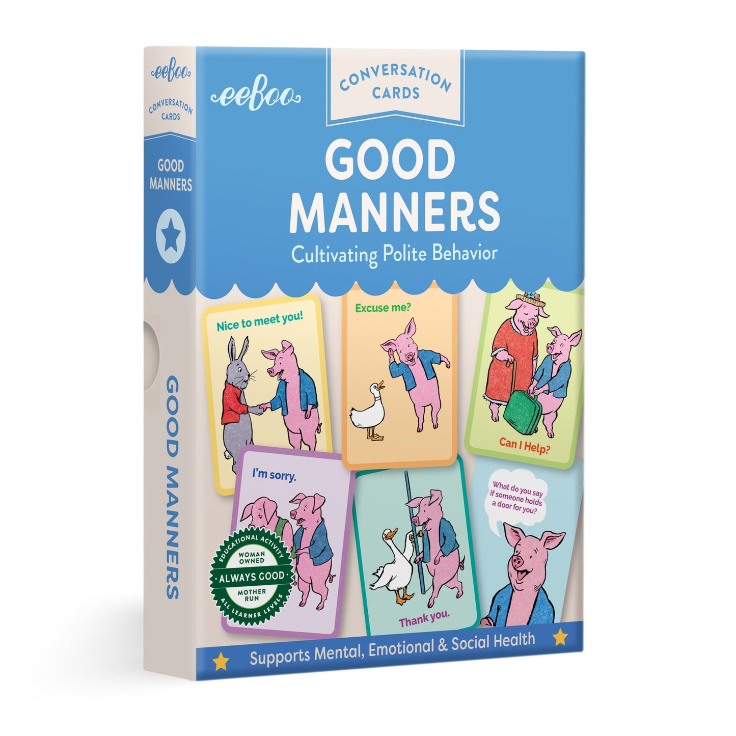 Good Manners Social Emotional Flash Cards by eeBoo for Kids Ages 3+