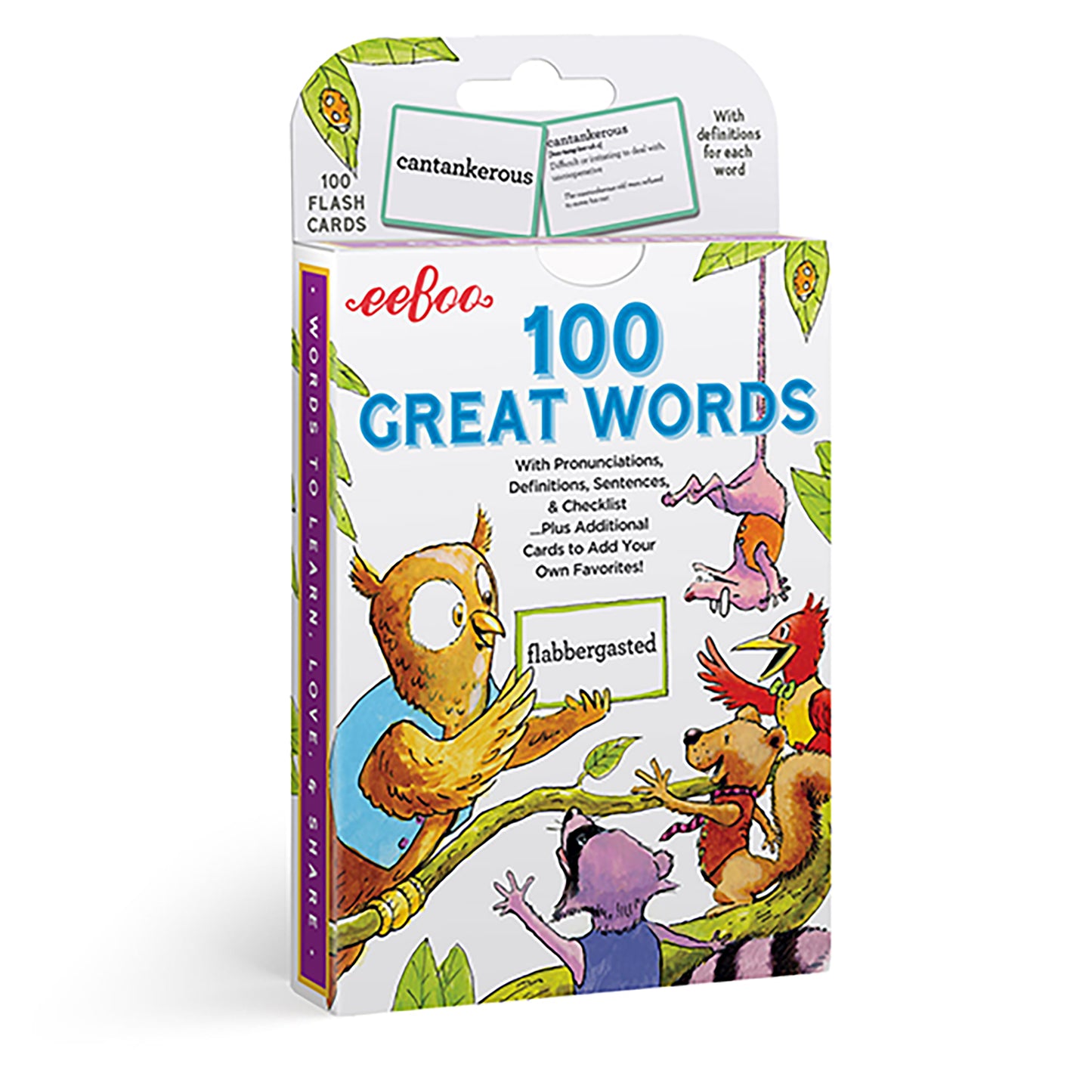 100 Great Words Vocabulary Building Flash Cards for Kids | eeBoo