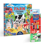 Farm Color Pencil and Coloring Book