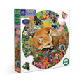 Watercolorist Maria Over depicts a dreaming fox surrounded by swirling color, flowers, birds, berries & more. 500 Piece Jigsaw Puzzle by eeBoo 