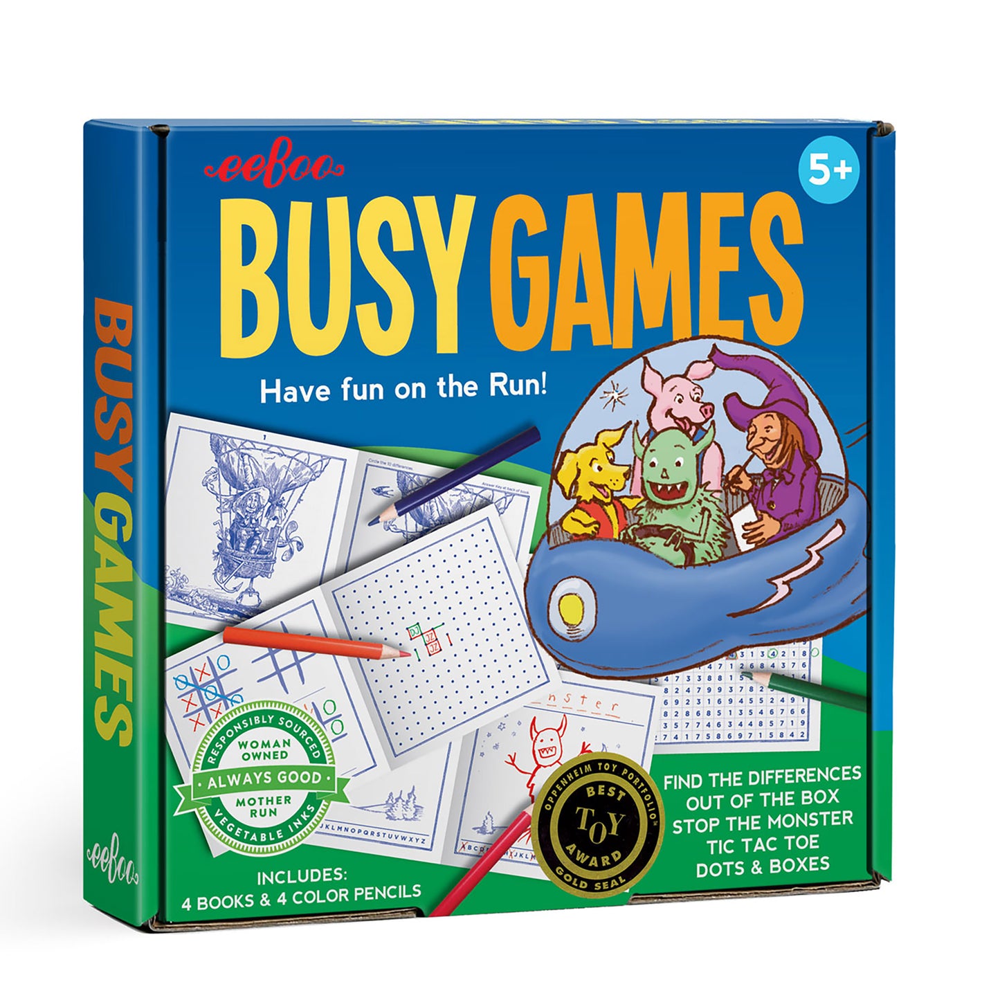 Busy Games Travel Activity Set by eeBoo for Ages 5+ | Unique Gifts