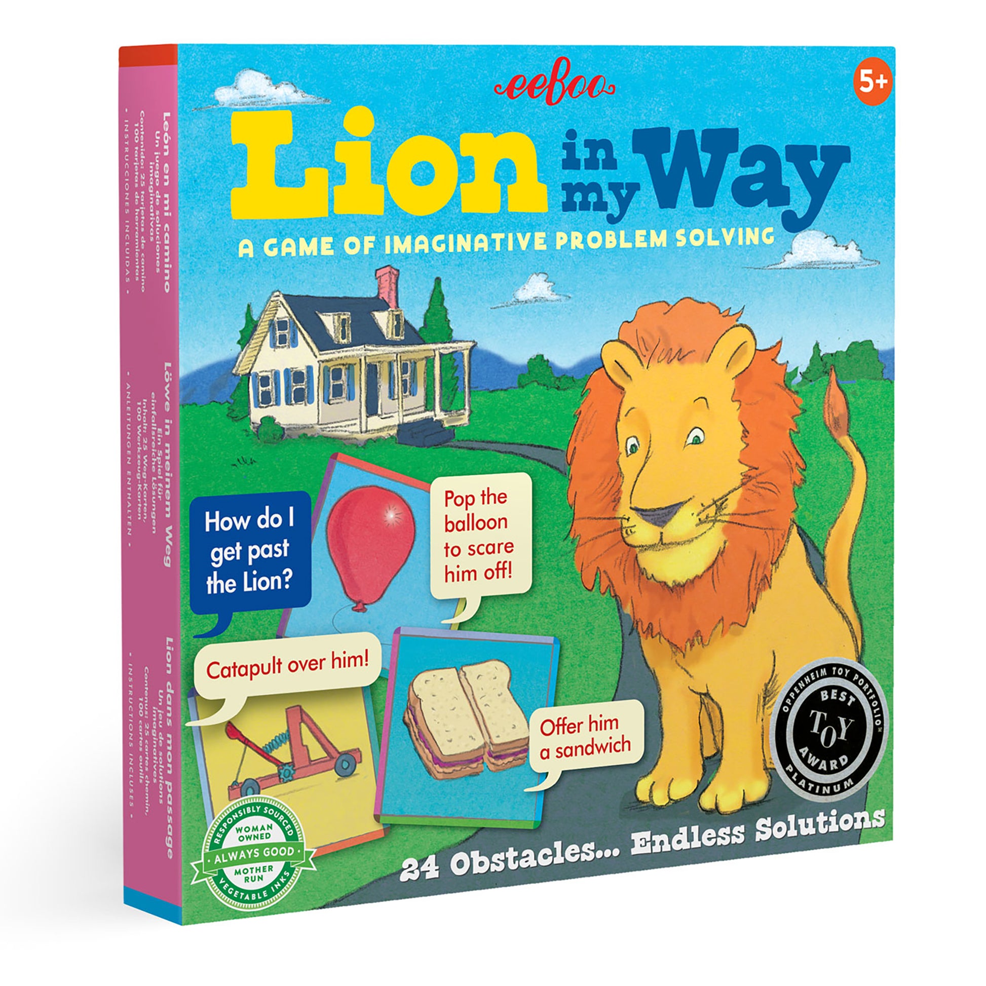 Lion in my Way Creative Problem Solving Award Winning Game by eeBoo 5+