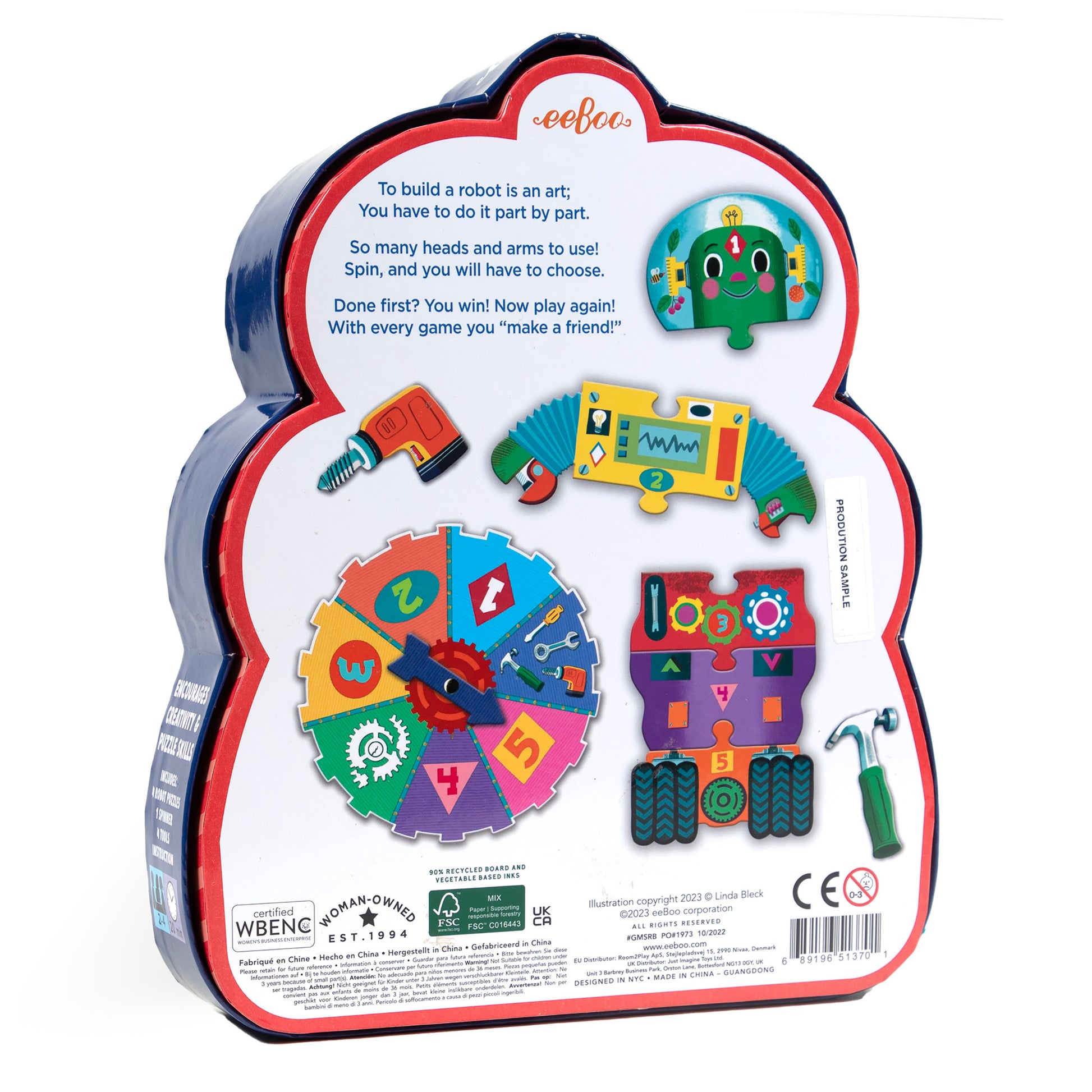 Build a Robot Award Winning Spinner Game by eeBoo for Kids Ages 3 & Up