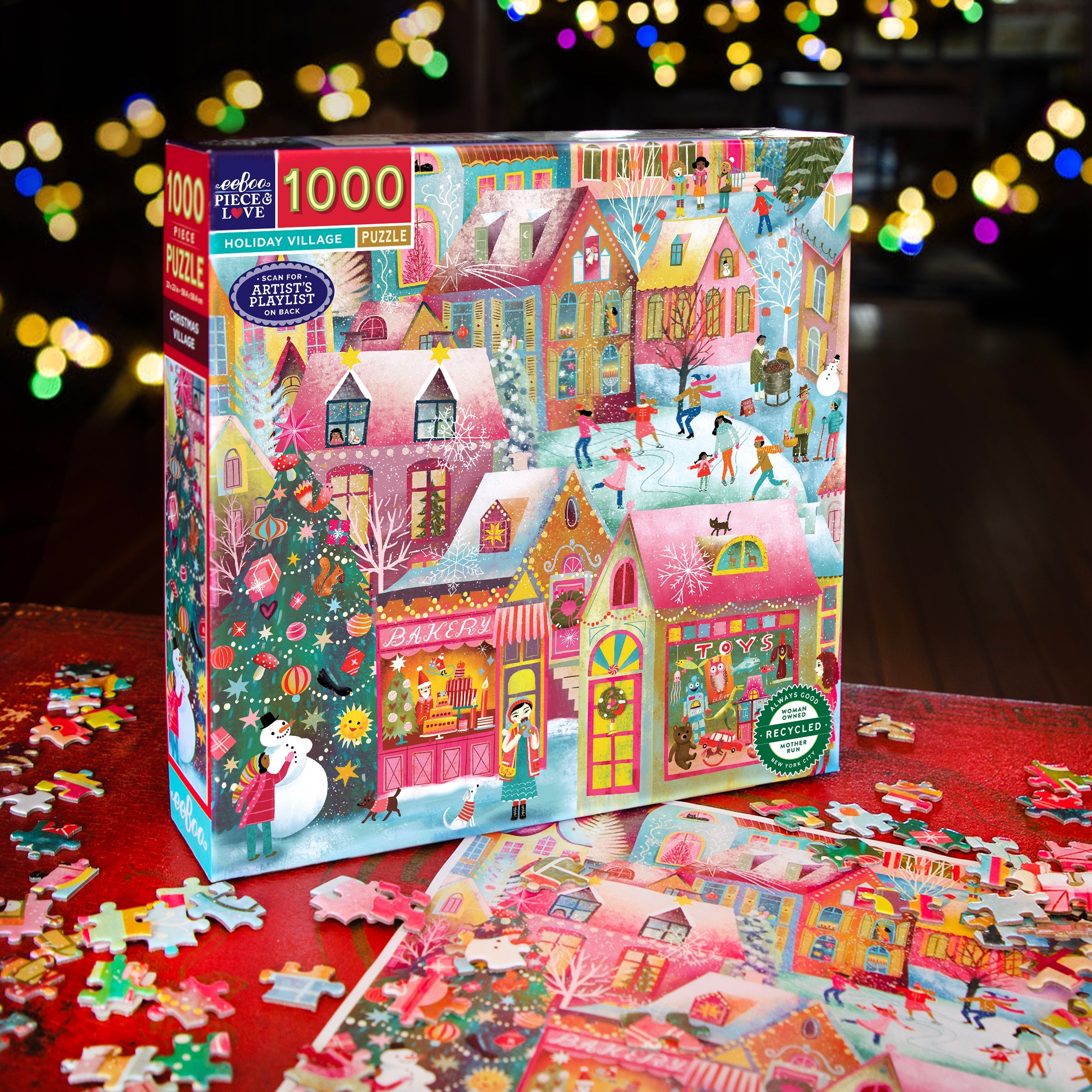 Holiday Village 1000 Piece Puzzle eeBoo