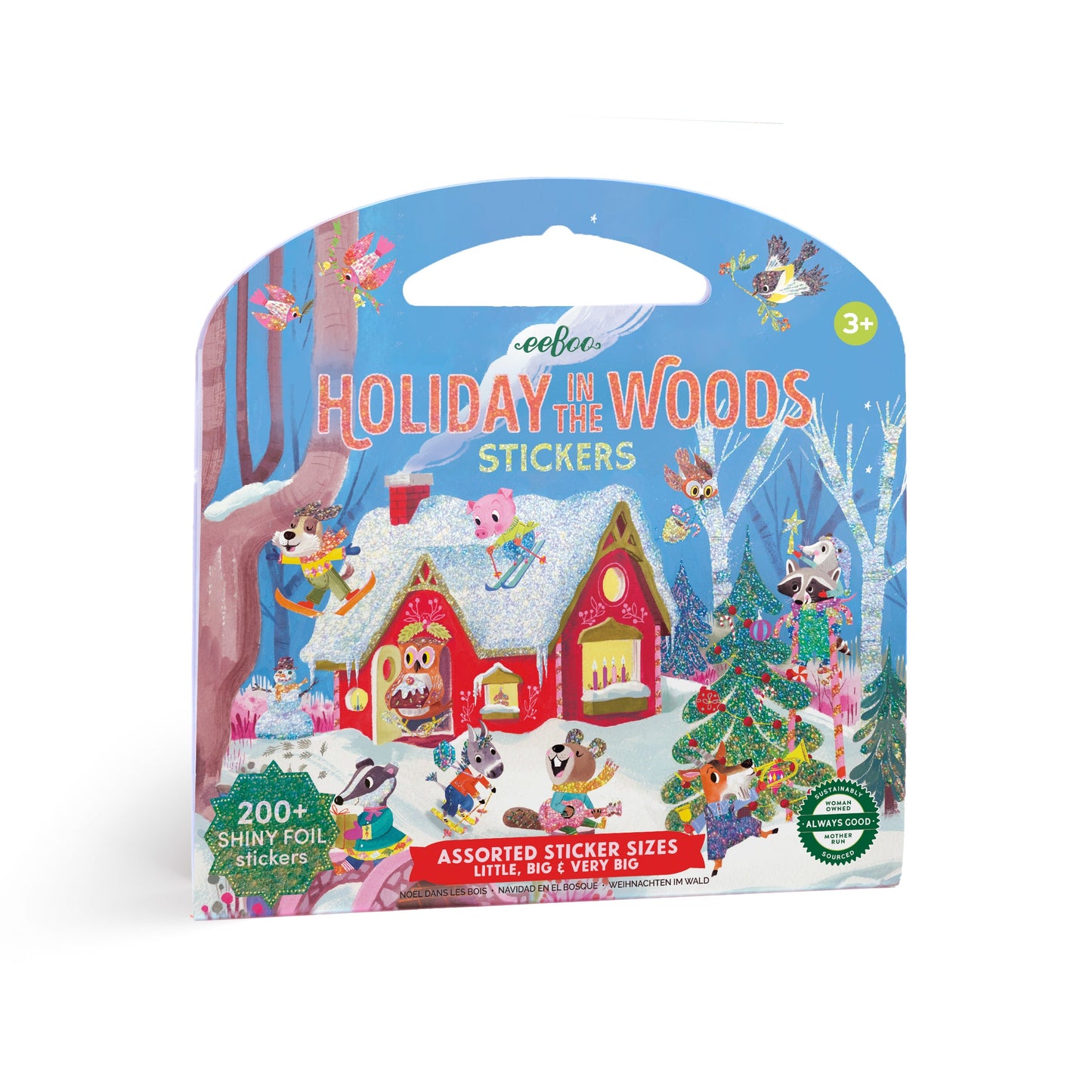 Holiday in the Woods Shiny Sticker Book eeBoo