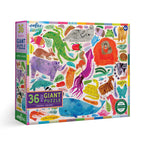 Giant puzzle box with colorful animal illustrations. animal-voices-36-piece-giant-puzzle