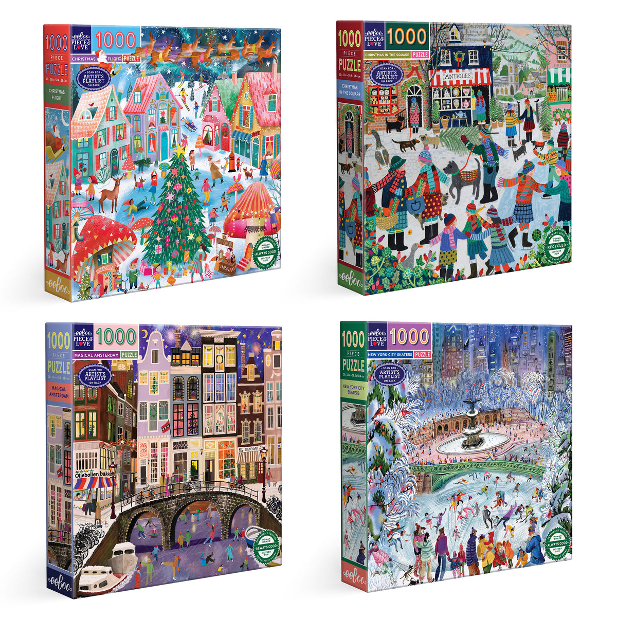 Holiday Ice Skating Puzzle Bundle