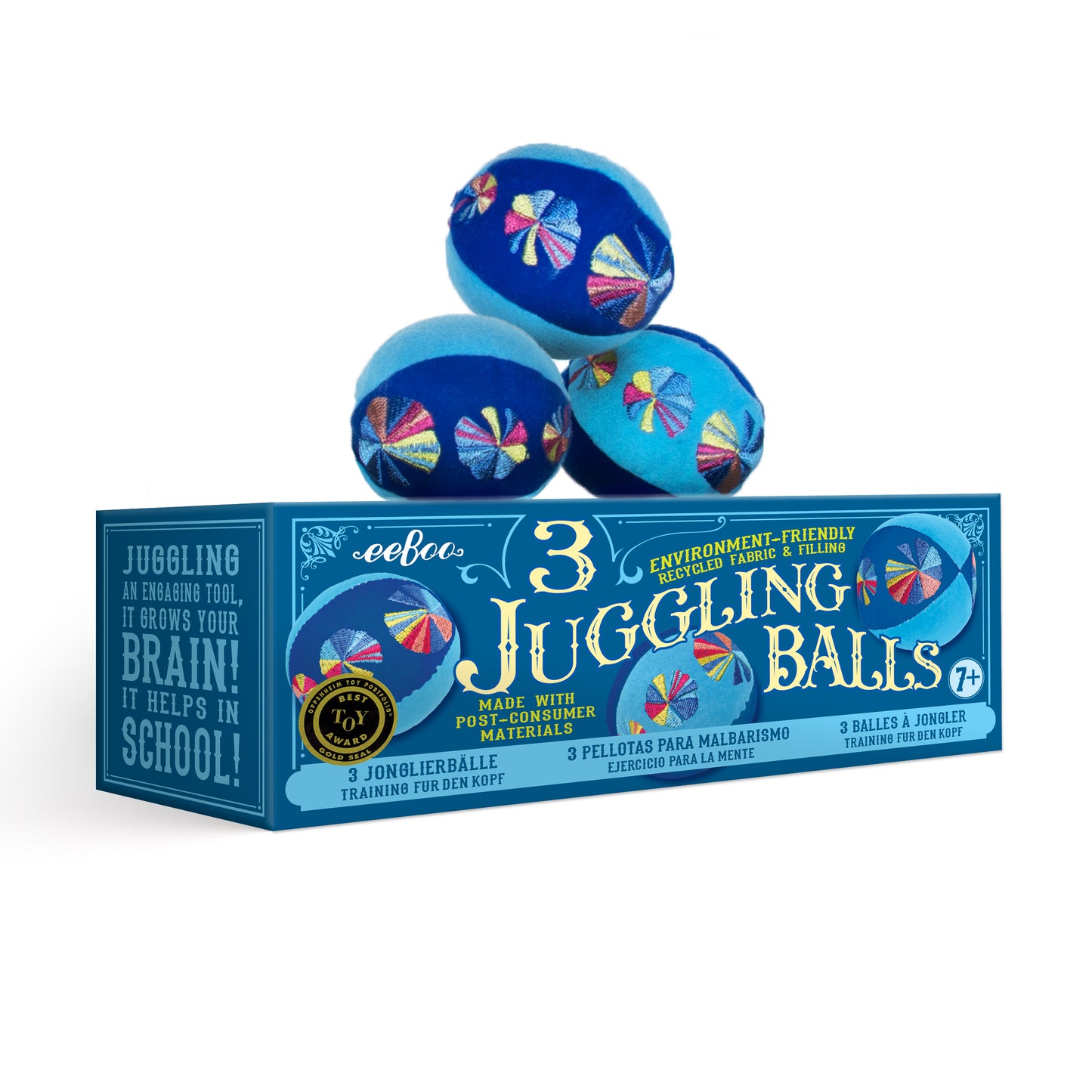  Juggling Balls in Blue by eeBoo Creative & Unique Gifts for Kids 7+