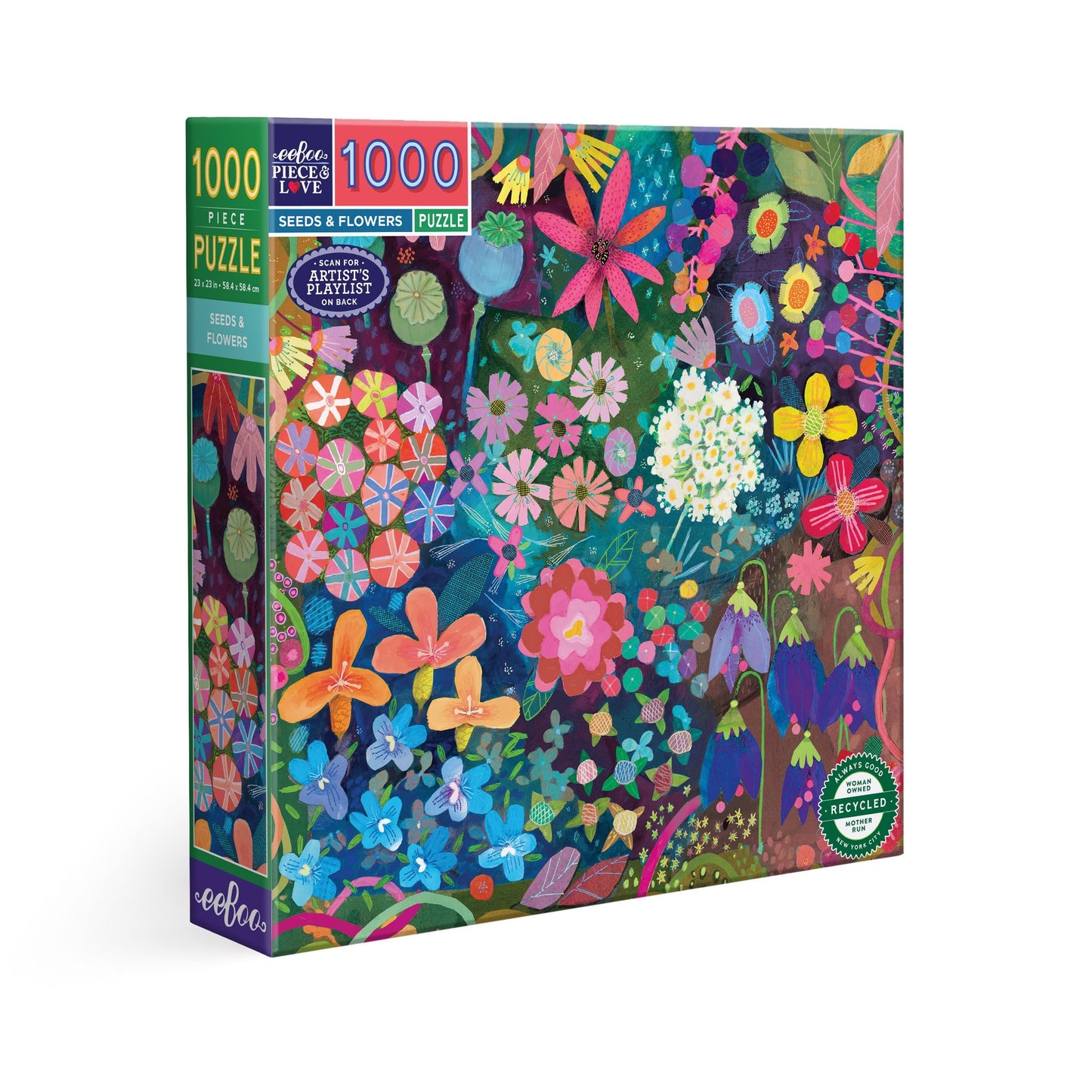 Seeds & Flowers 1000 Piece Puzzle by eeBoo | Unique Beautiful Gifts