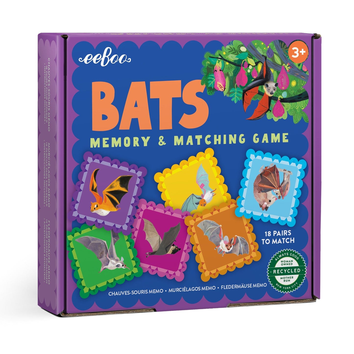 Bat Little Square Matching Game by eeBoo | Unique Fun Gifts