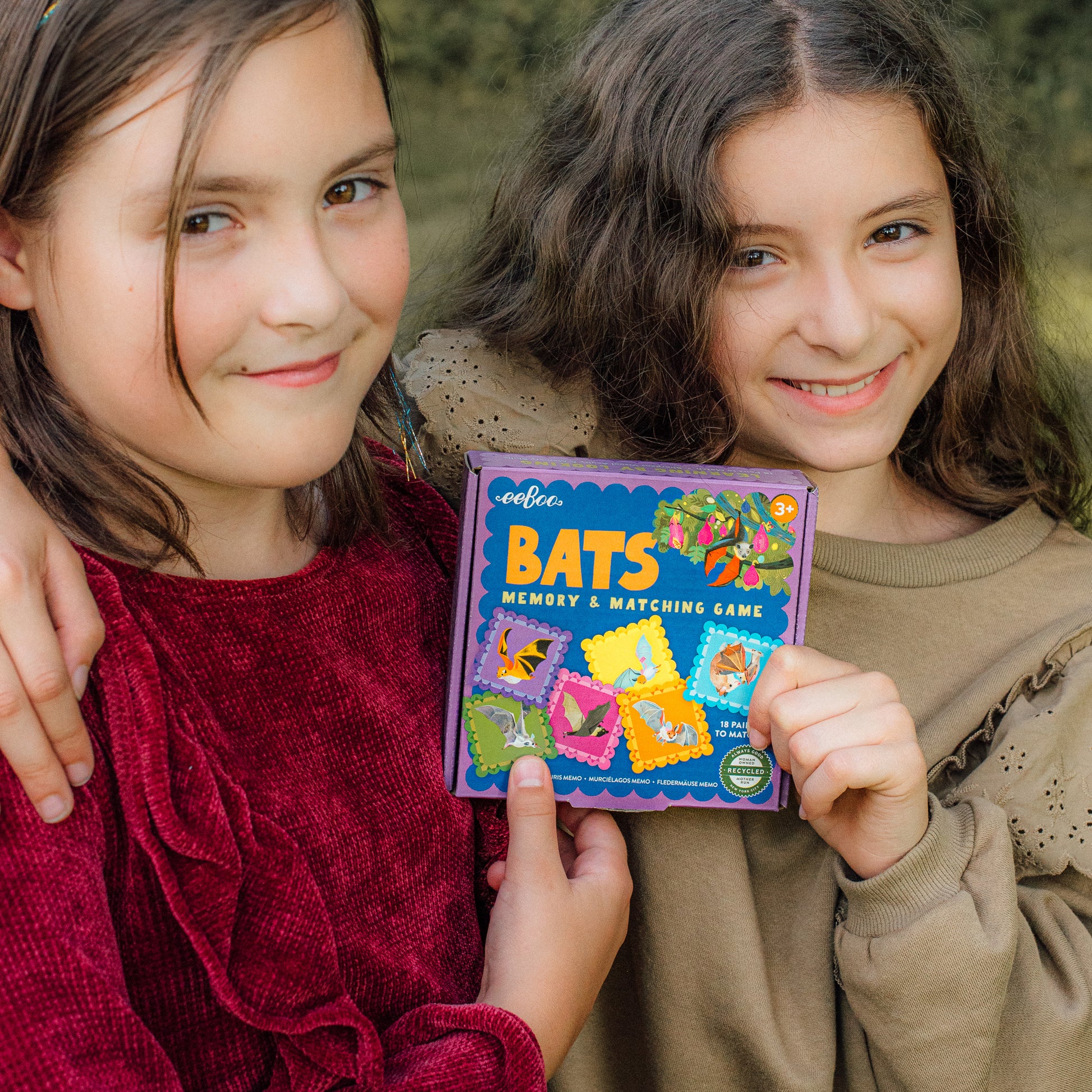 Bat Little Square Matching Game by eeBoo | Unique Fun Gifts