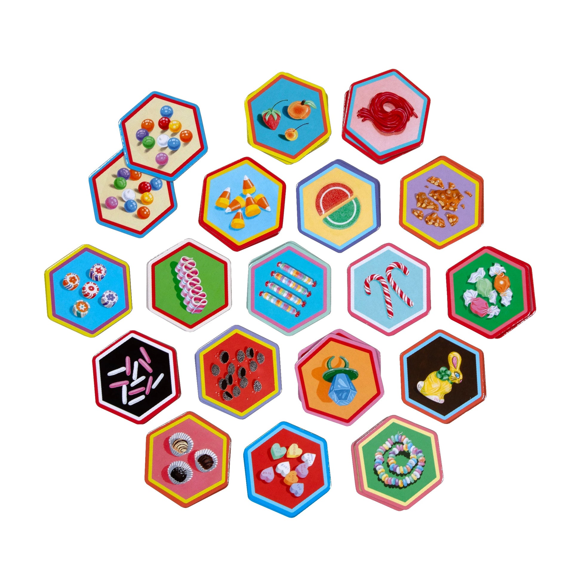 Candy Little Hexagon Matching Game by eeBoo | Gifts for Age 3+