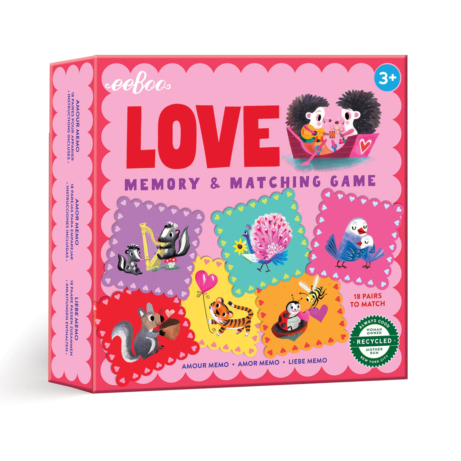 Love Little Square Memory Game Unique Valentines Day Gifts for Kids 3+ –  eeBoo