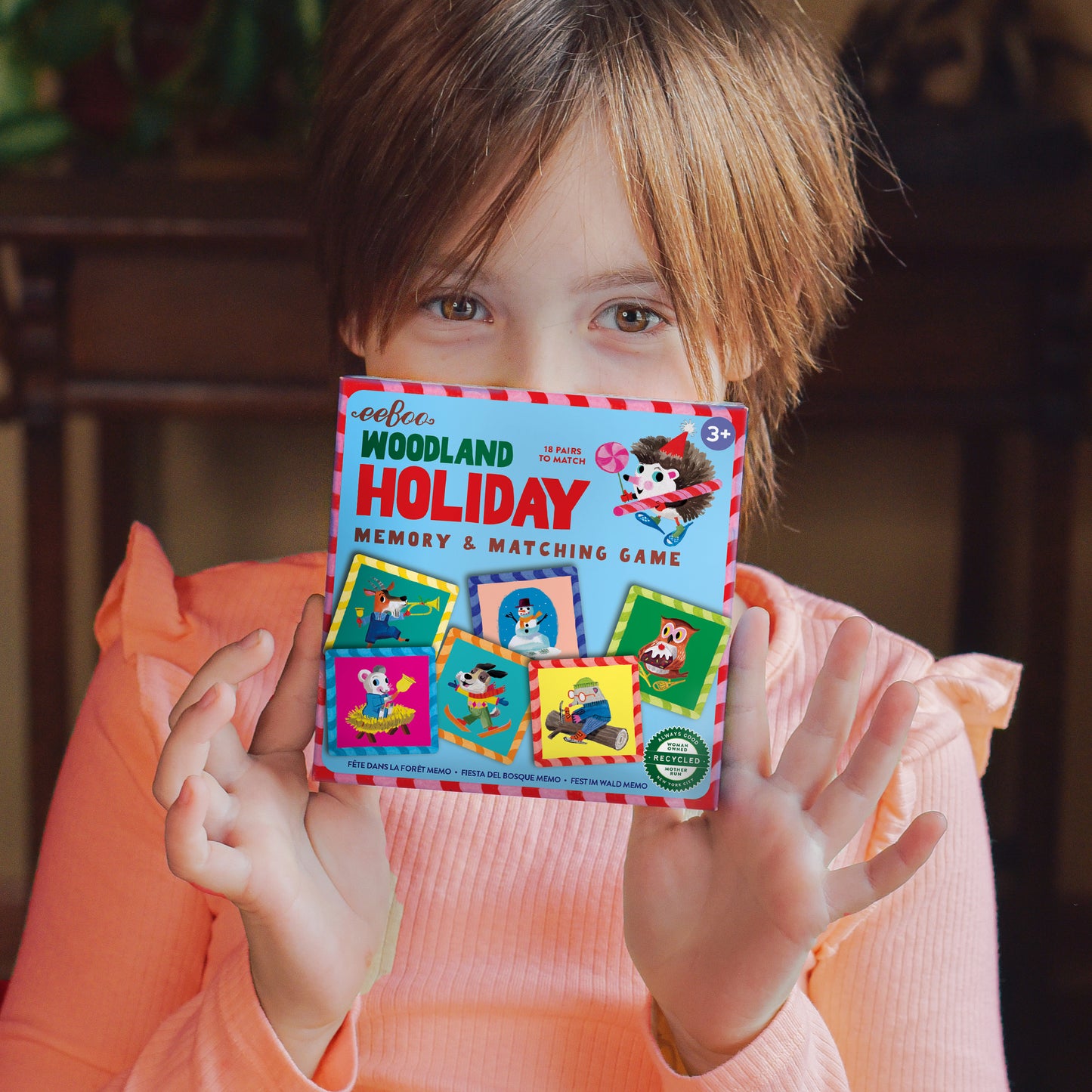 Woodland Holiday Little Square Memory Game | Unique Gifts for Kids