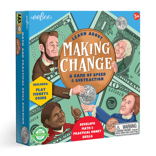 Making Change An Award Winning Game of Money & Speed Subtraction eeBoo for Ages 5+