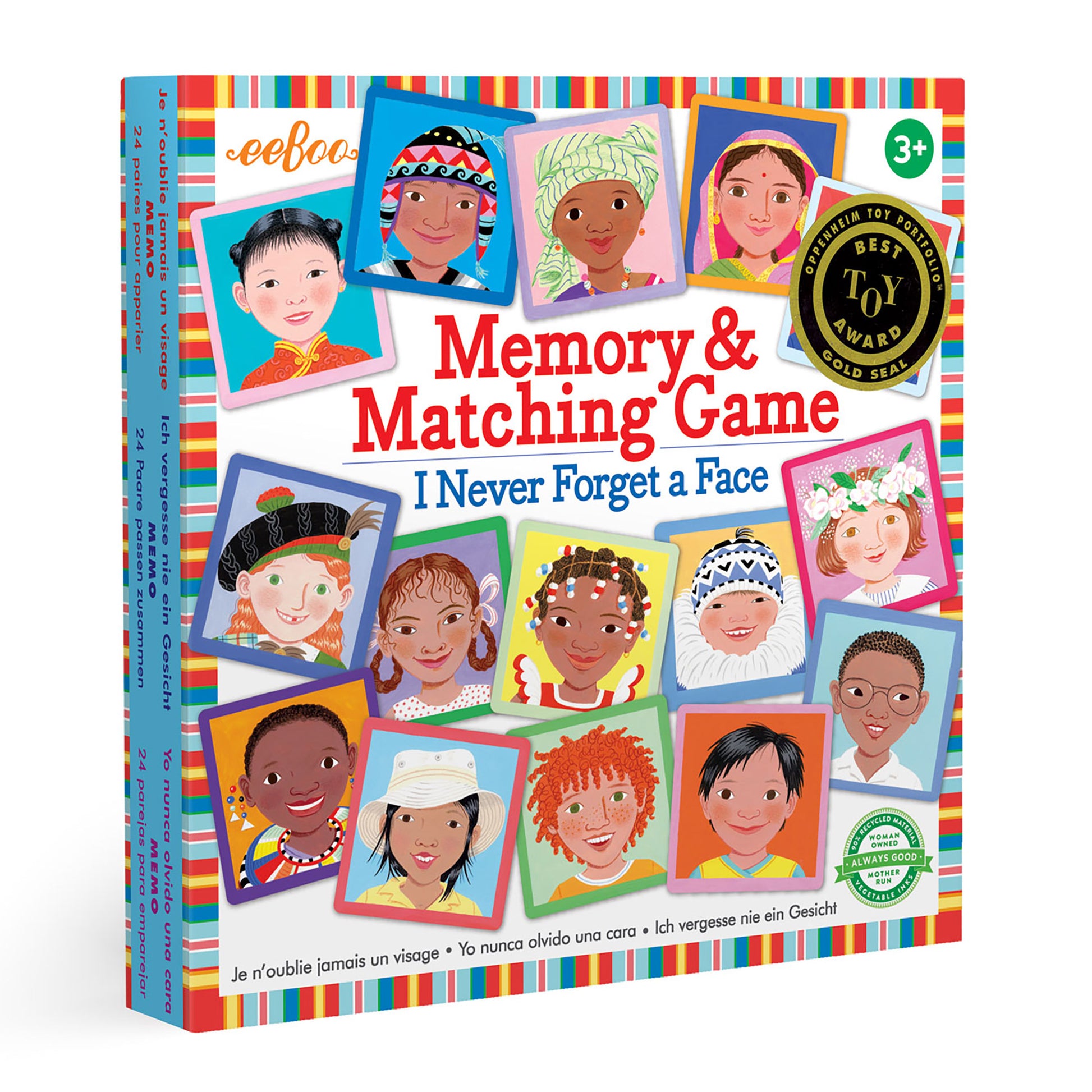 I Never Forget a Face Award Winning Memory and Matching Game by eeBoo | Gifts for Pre School Kids 3+