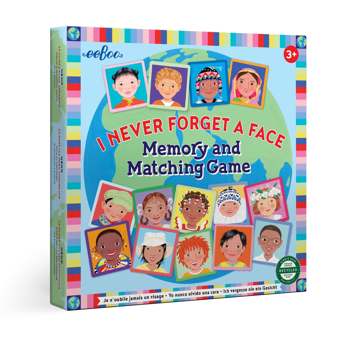 I Never Forget a Face Award Winning Memory and Matching Game by eeBoo | Gifts for Pre School Kids 3+