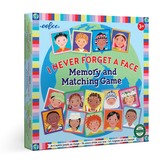 I Never Forget a Face Award Winning Memory and Matching Game by eeBoo | Gifts for Pre School Kids 3+