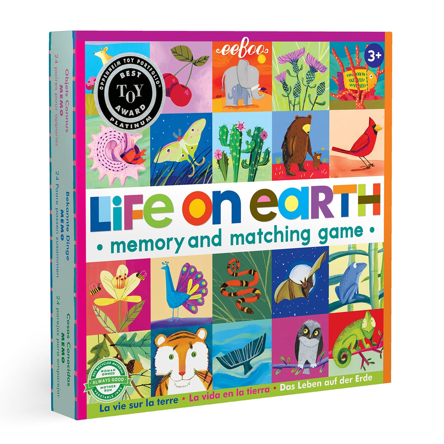 Life on Earth Animal Memory and Matching Award Winning Game by eeBoo | Gifts for Pre School Kids 3+