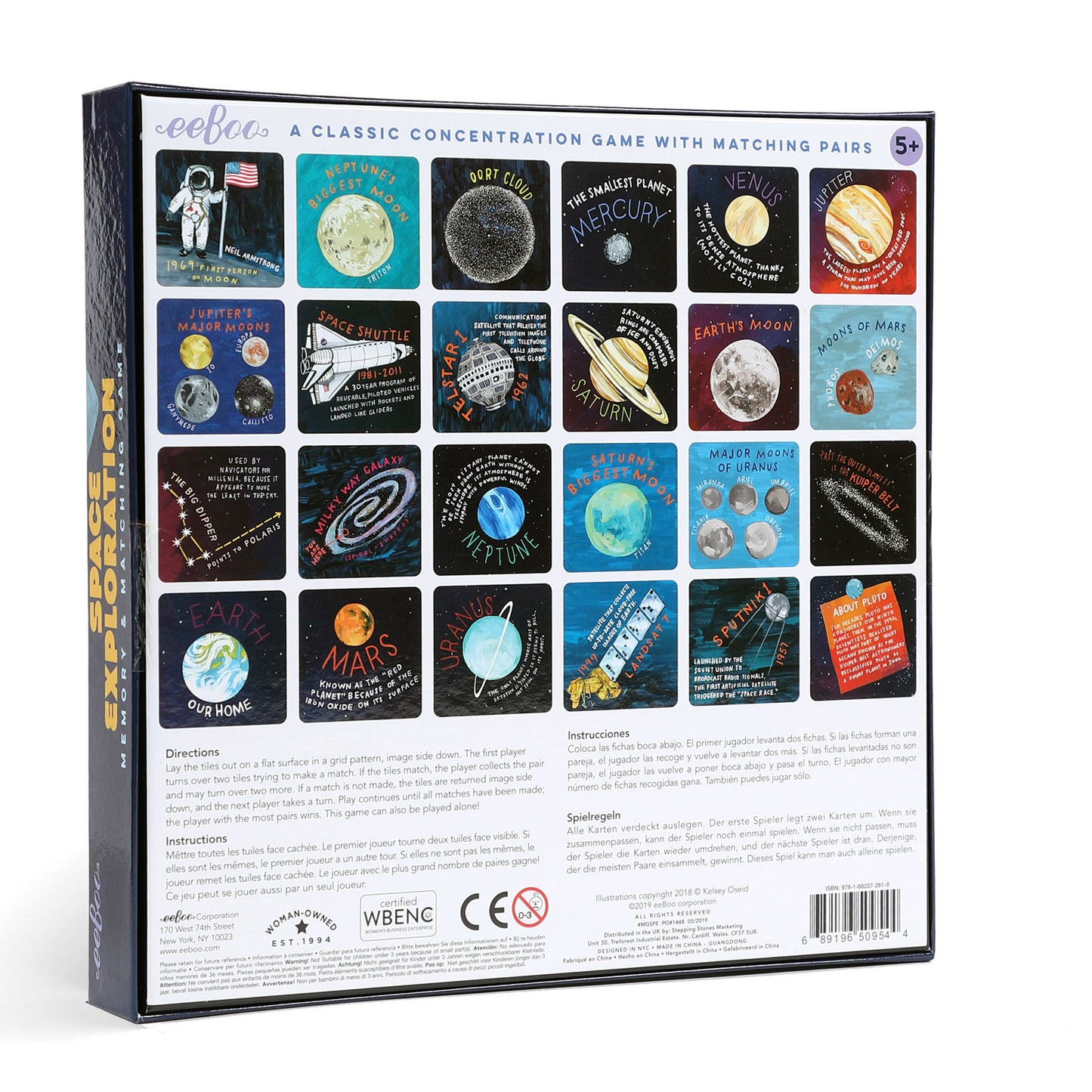 Space Exploration Science Memory and Matching Game eeBoo for Kids 5+