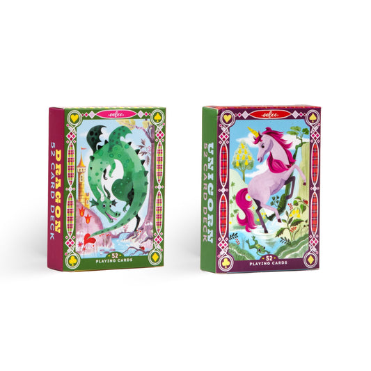 Dragon & Unicorn Playing Cards Assortment (12) by eeBoo | Unique Fun Gifts