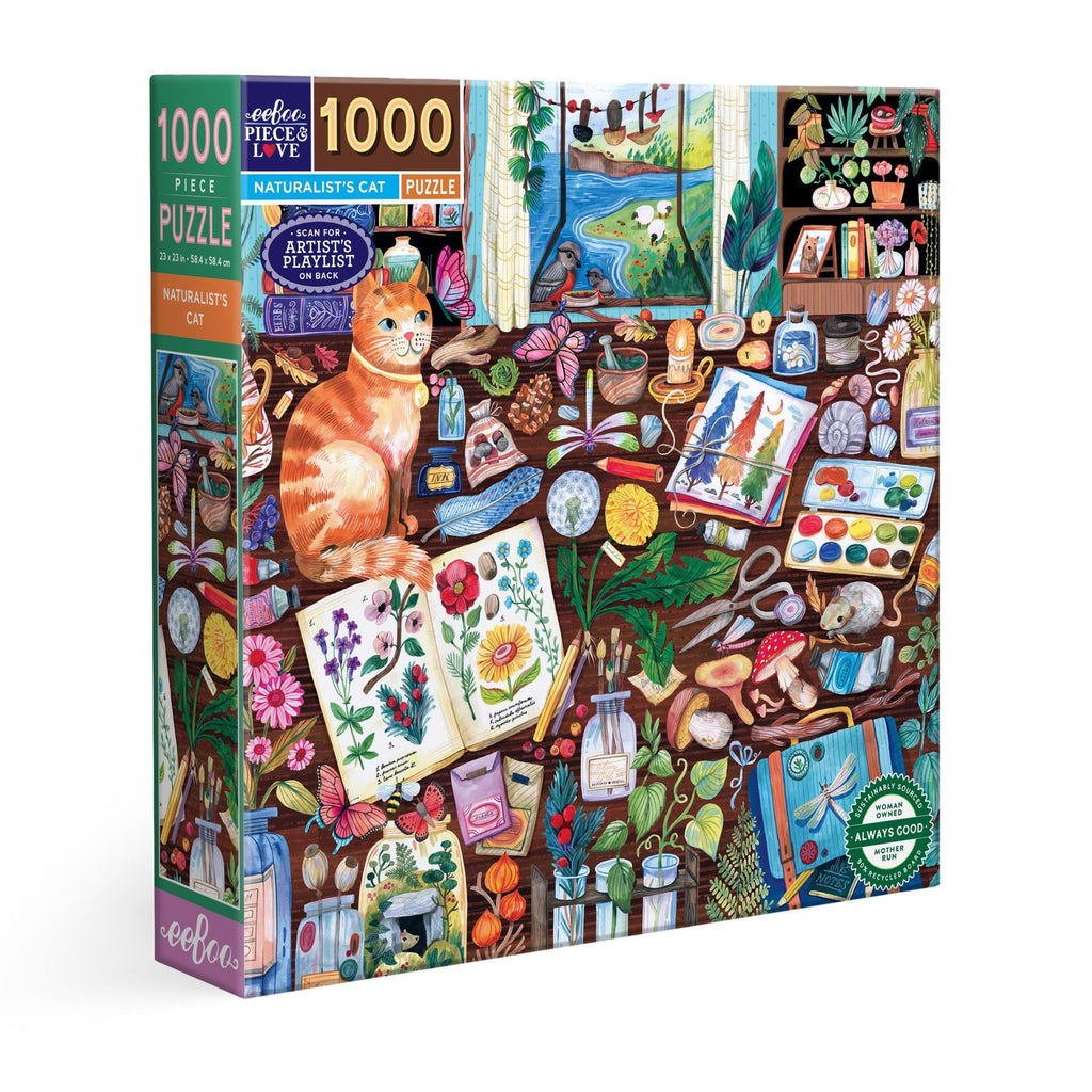 Naturalist's Cat 1000 Piece Puzzle Box