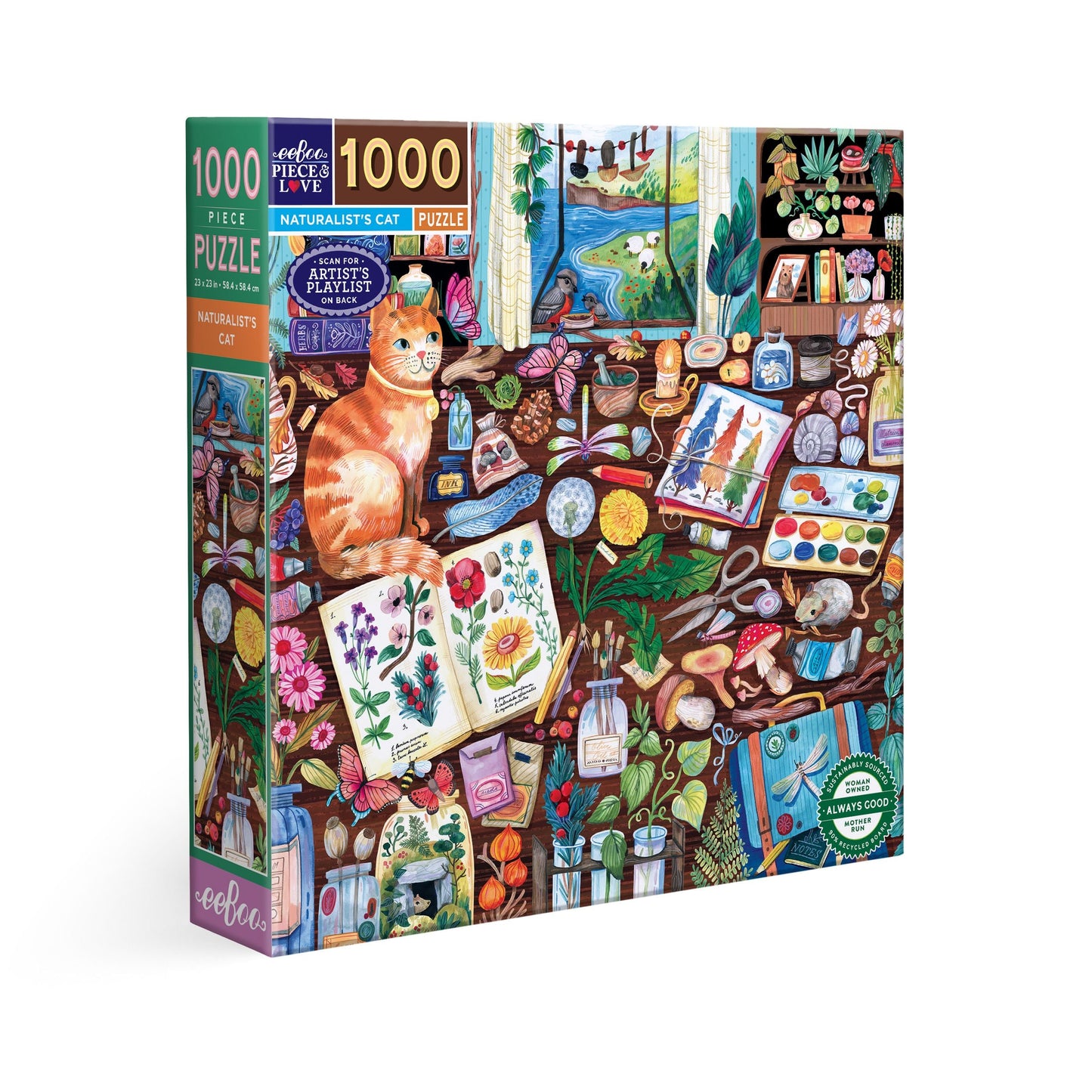Naturalist's Cat 1000 Piece Puzzle Box