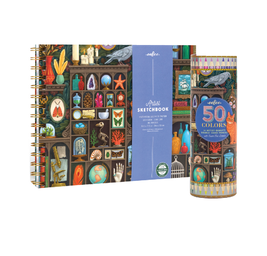 Alchemist's Cabinet Artist Sketchbook & Color Pencils