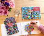 Pack of watercolor pencils with colorful packaging featuring animals and nature by eeBoo