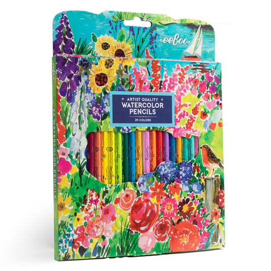 Seaside Garden 24 Watercolor Pencils | Unique Great Gifts for Kids & Adults