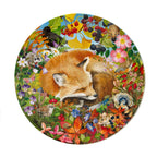 Watercolorist Maria Over depicts a dreaming fox surrounded by swirling color, flowers, birds, berries & more. 500 Piece Jigsaw Puzzle by eeBoo 