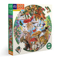 Mushrooms and Butterflies 500 Piece Round Puzzle by eeBoo | Cottagecore gifts