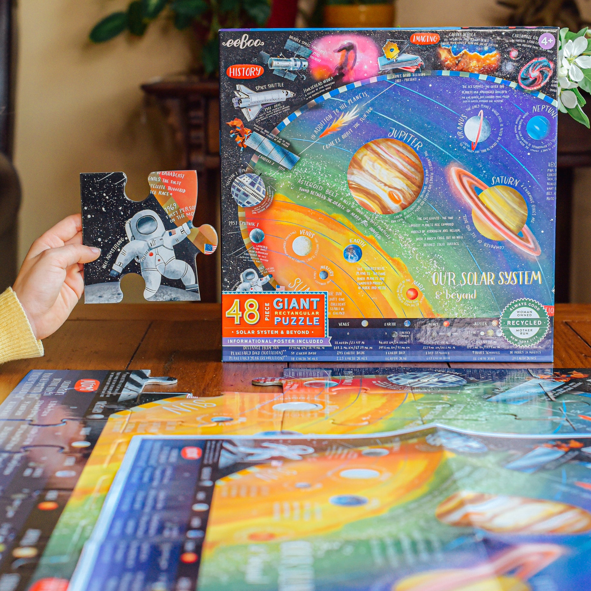 Solar System & Beyond 48 Piece Giant Floor Puzzle for Kids Ages 3-9