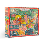 USA 48 Giant Jigsaw Puzzle by eeBoo | Unique Fun Gifts