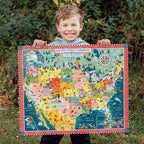USA 48 Giant Jigsaw Puzzle by eeBoo | Unique Fun Gifts