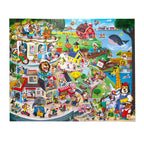 Friendly Town 36 Giant Jigsaw Puzzle by eeBoo | Unique Fun Gifts