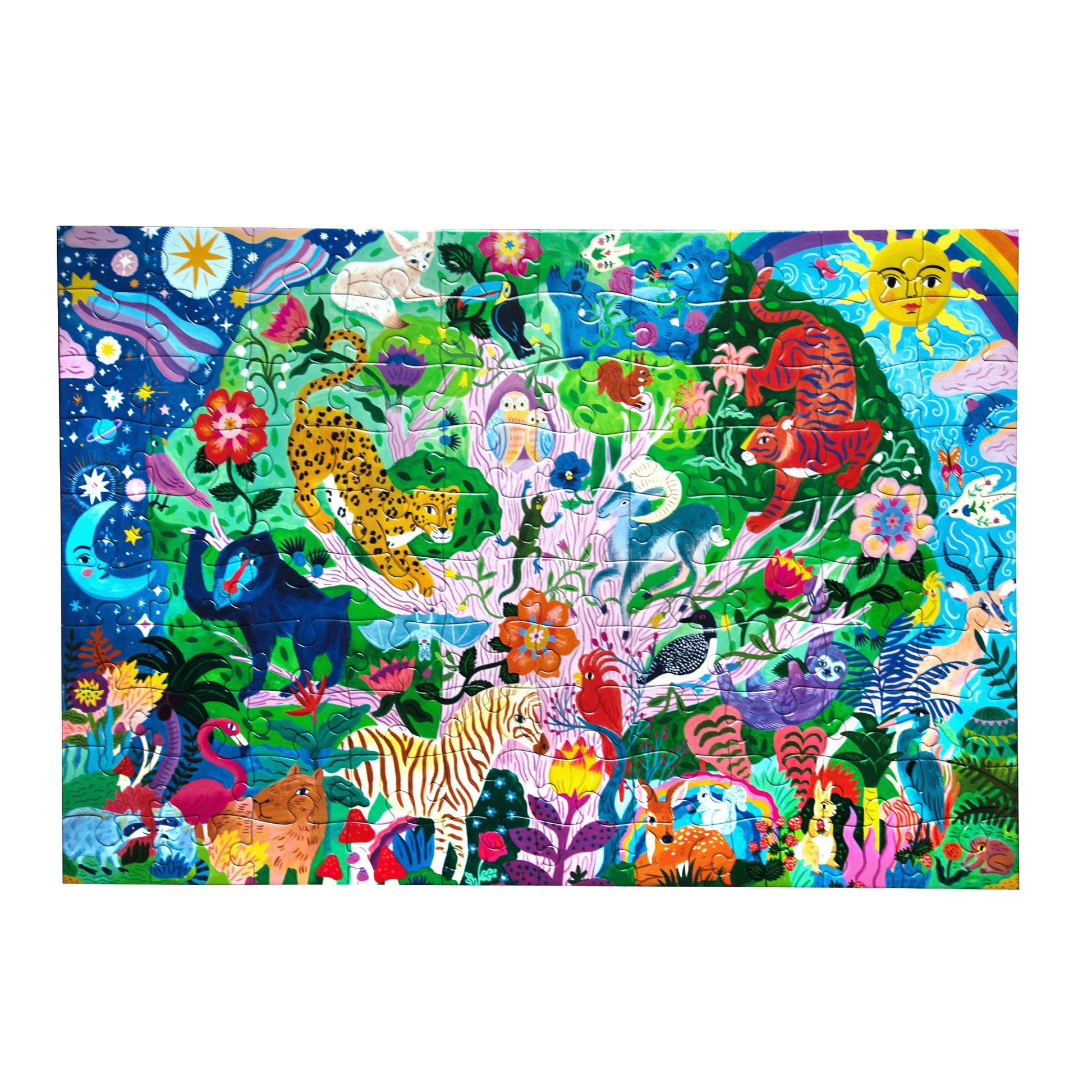 Tree of Wildlife 100 Piece Jigsaw Puzzle by eeBoo | Unique Fun Gifts