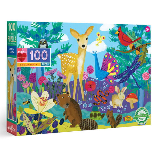 Life on Earth 100 Piece Puzzle by eeBoo Unique Gifts for Kids Ages 5+
