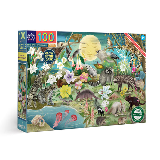 Love of Nocturnal Life 100 Piece Jigsaw Puzzle by eeBoo | Unique Fun Gifts