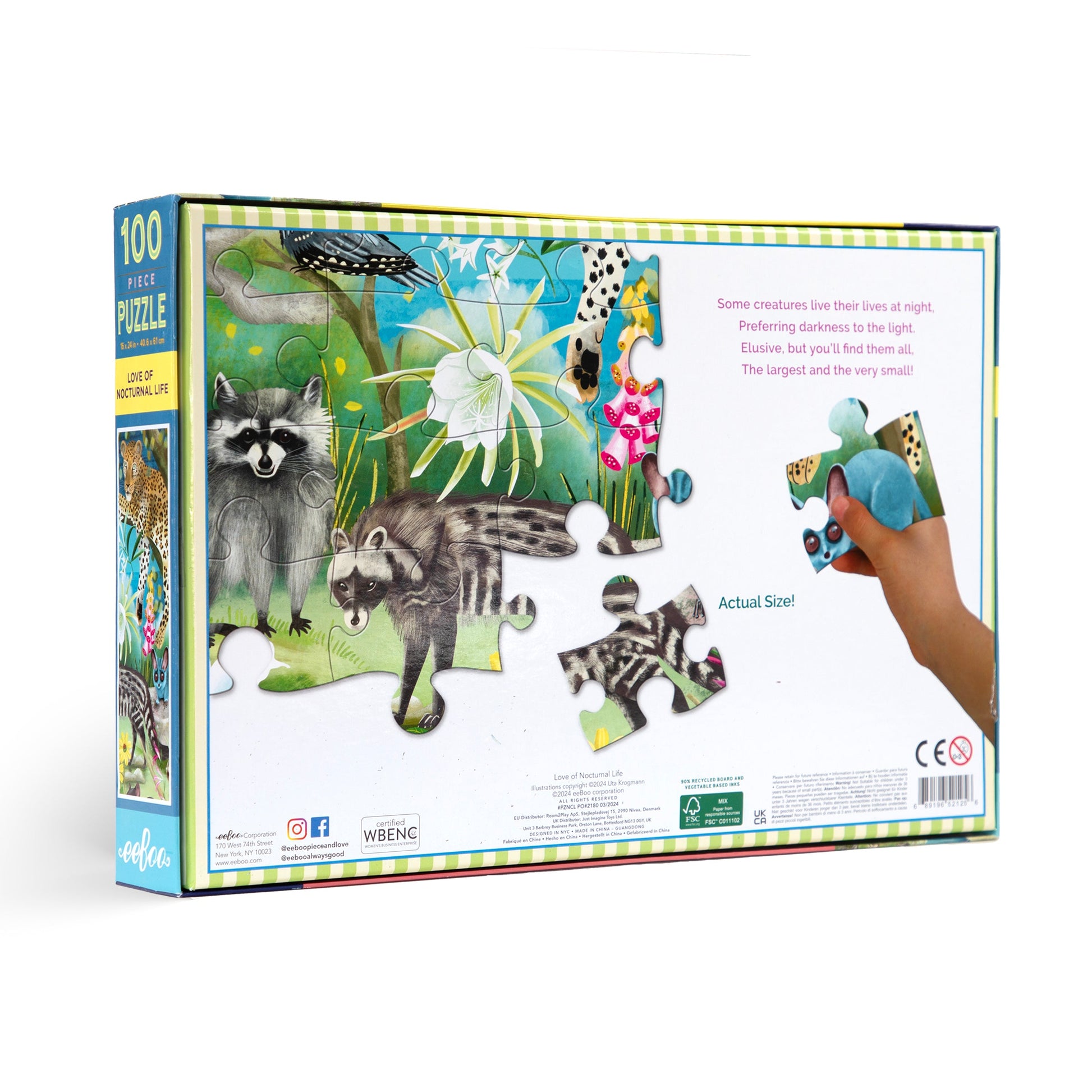 Love of Nocturnal Life 100 Piece Jigsaw Puzzle by eeBoo | Unique Fun Gifts