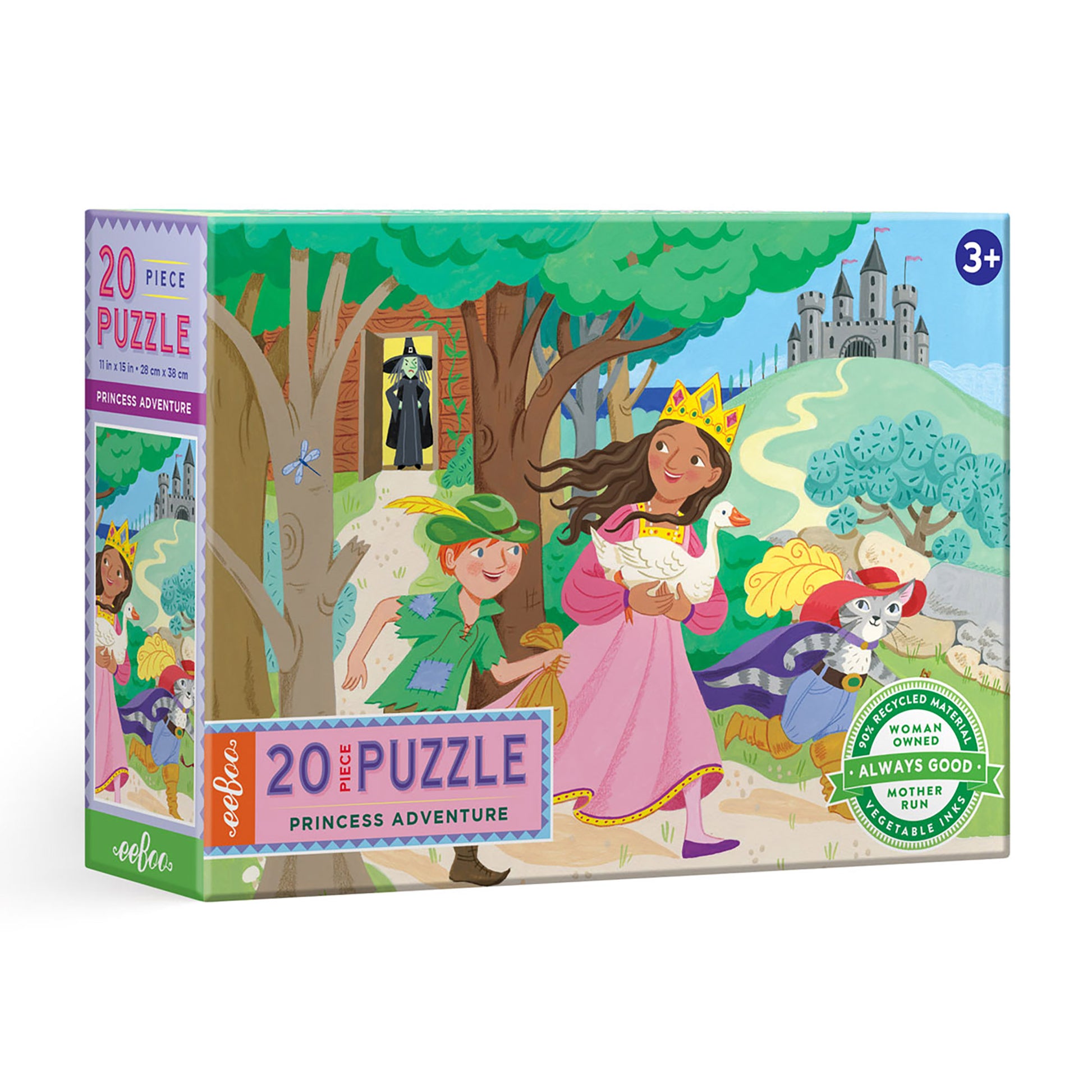 Princess Adventure 20 Piece Big Jigsaw Puzzle eeBoo Gifts for Kids 3+