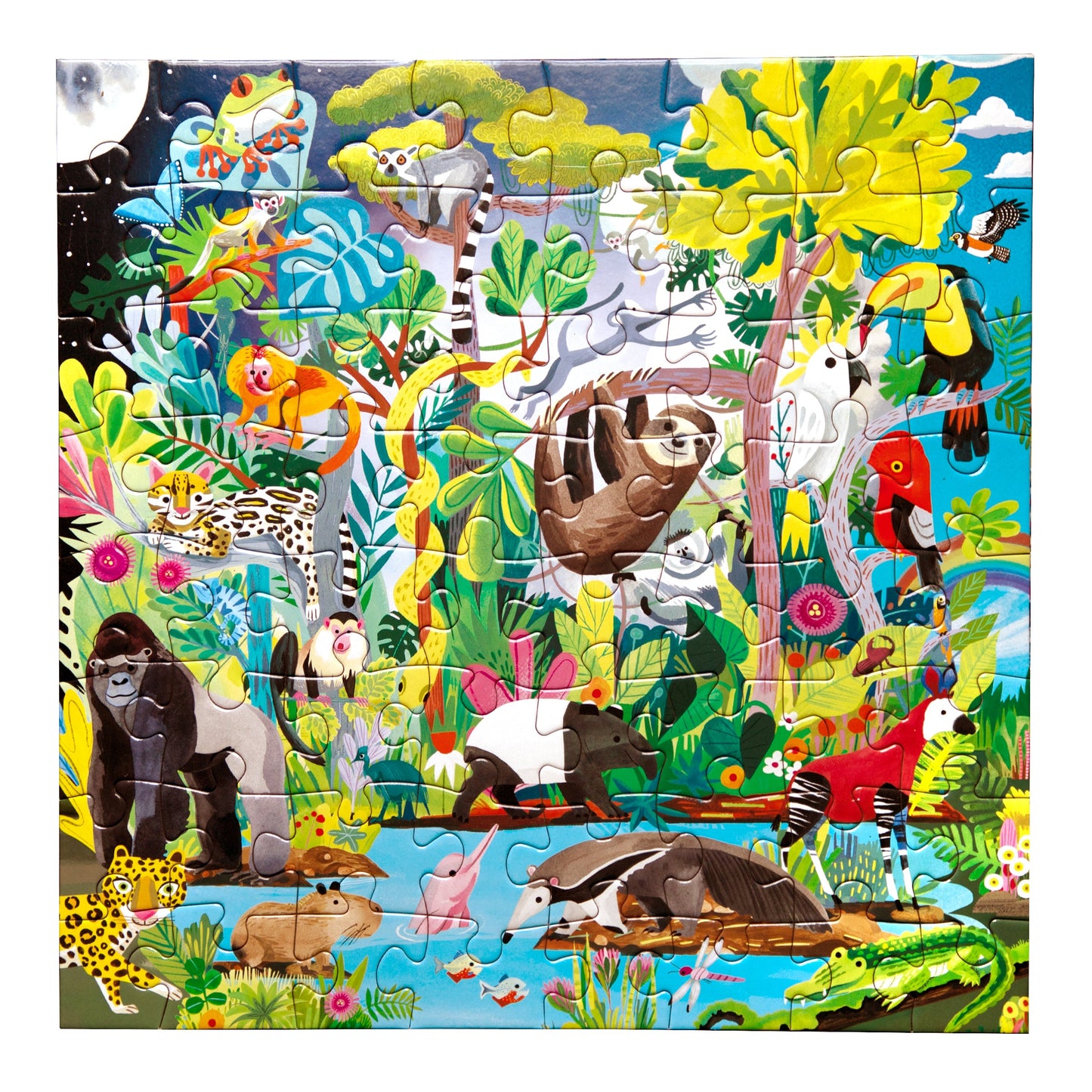 Rainforest 64 Piece Jigsaw Puzzle by eeBoo | Unique Fun Gifts