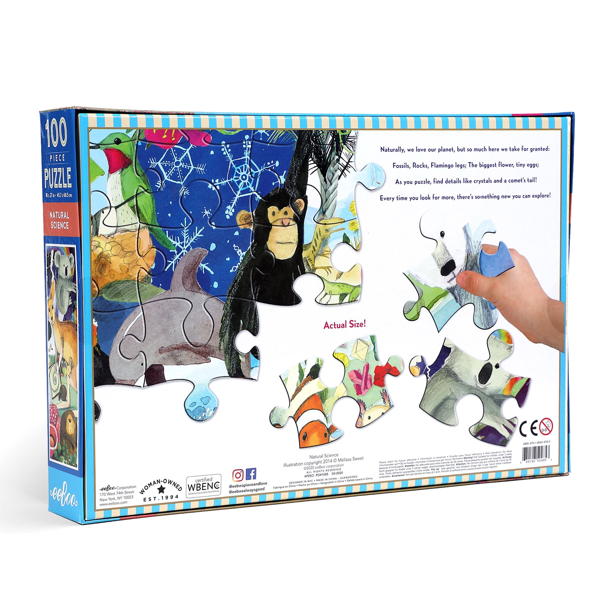 Natural Science Educational 100 Piece Puzzle with Facts eeBoo Ages 5+