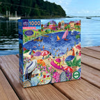 Lunch by the Sea 1000 Piece Jigsaw Puzzle by eeBoo | Unique Beautiful Gifts