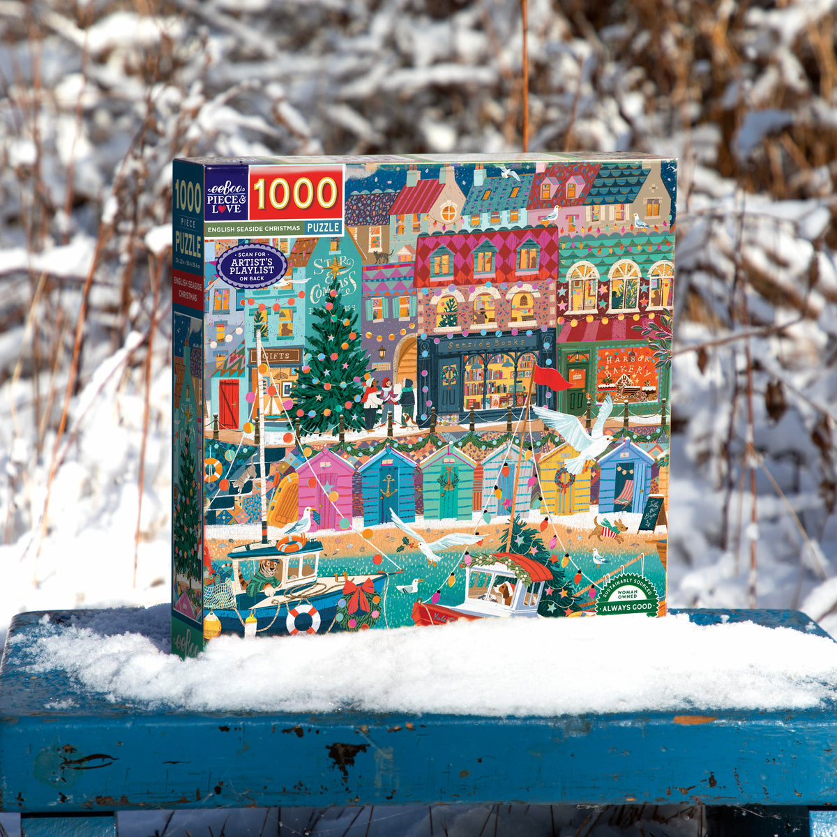 English Seaside Christmas 1000 Piece Puzzle