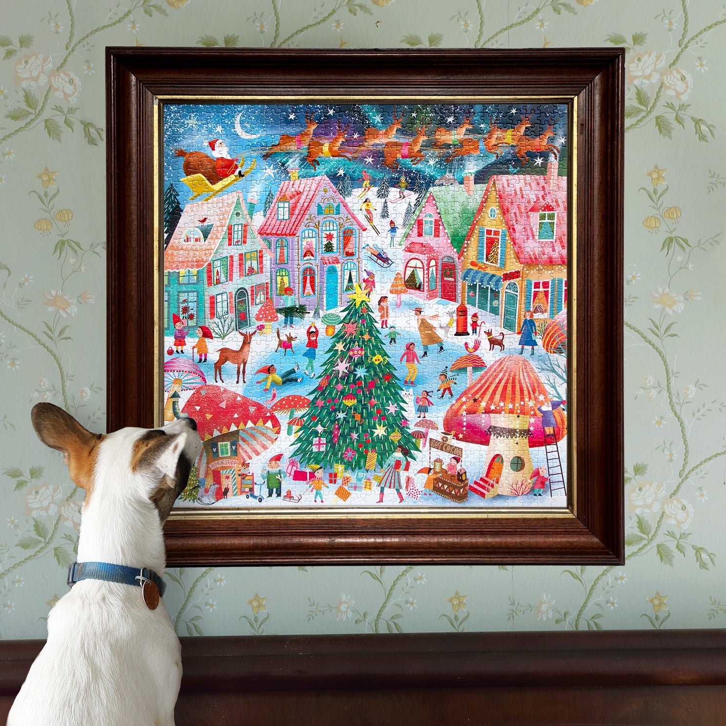 Christmas Flight 1000 Piece Puzzle by eeBoo | Unique Beautiful Gifts